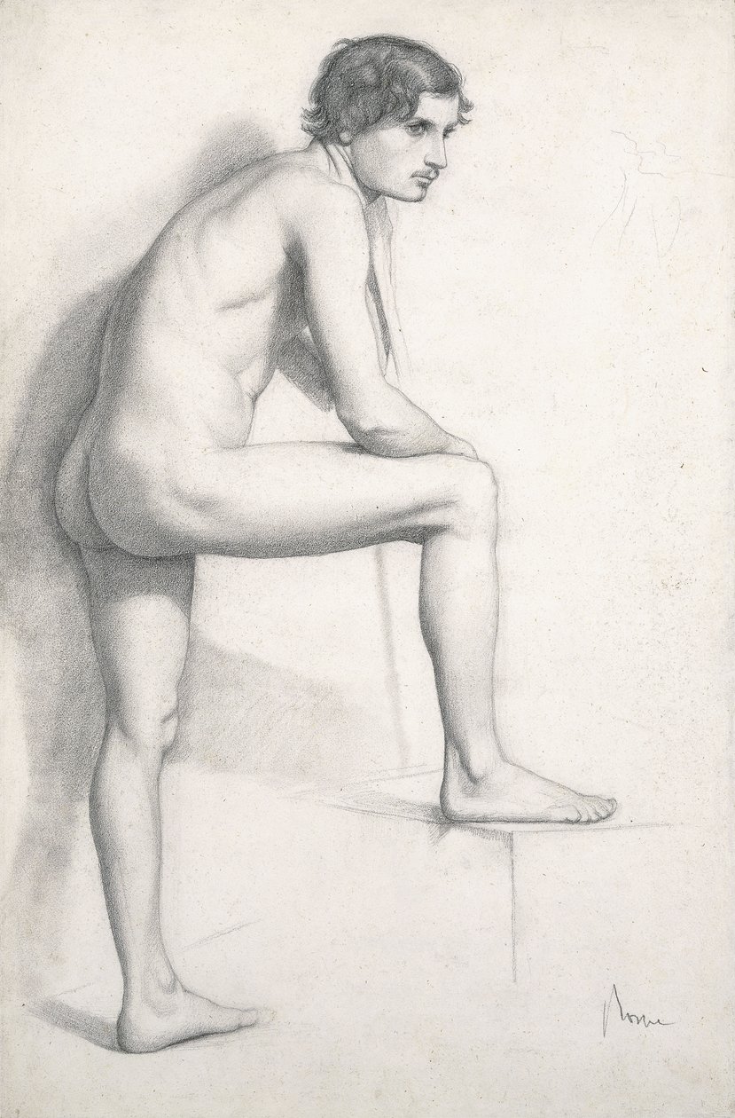 Nakenstudie, ca. 1858 av Edgar Degas
