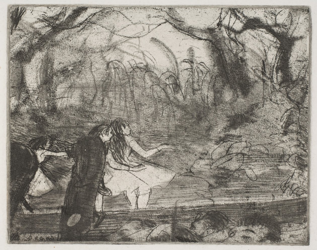 På trinn III, 1876-77. av Edgar Degas