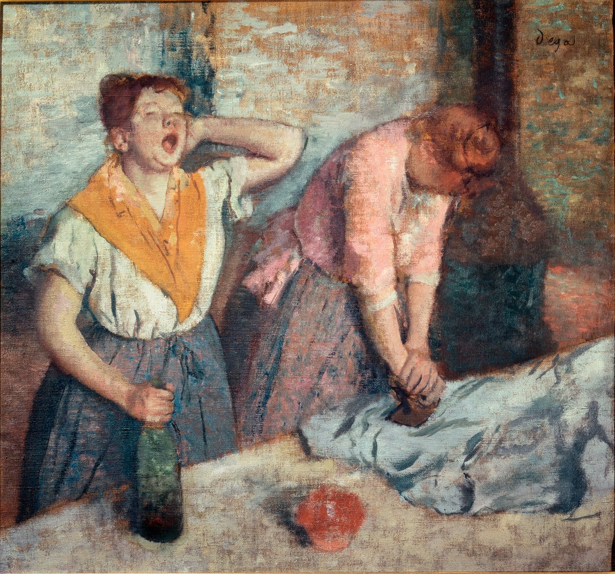 Male strykejern av Edgar Degas