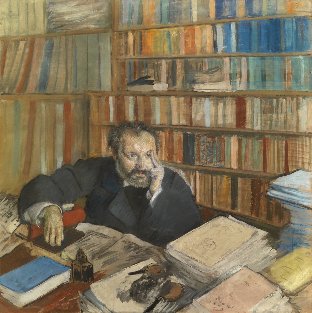 Portrett av Edmond Duranty av Edgar Degas