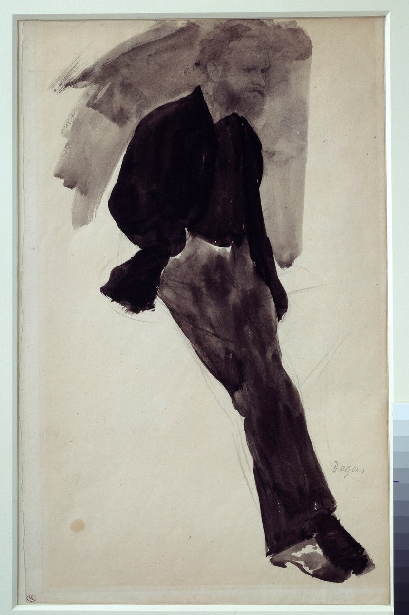 Portrett av Edouard Manet Tegning i Kina blekkvask av Edgar Degas (1834-1917) Rundt 1860 Søn. 0,35 x 0,20 m Paris. Orsay museum av Edgar Degas