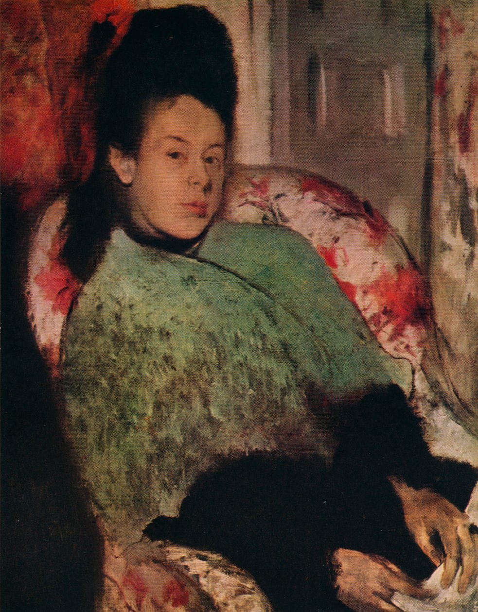 Portrett av Elena Carafa, c1875 av Edgar Degas