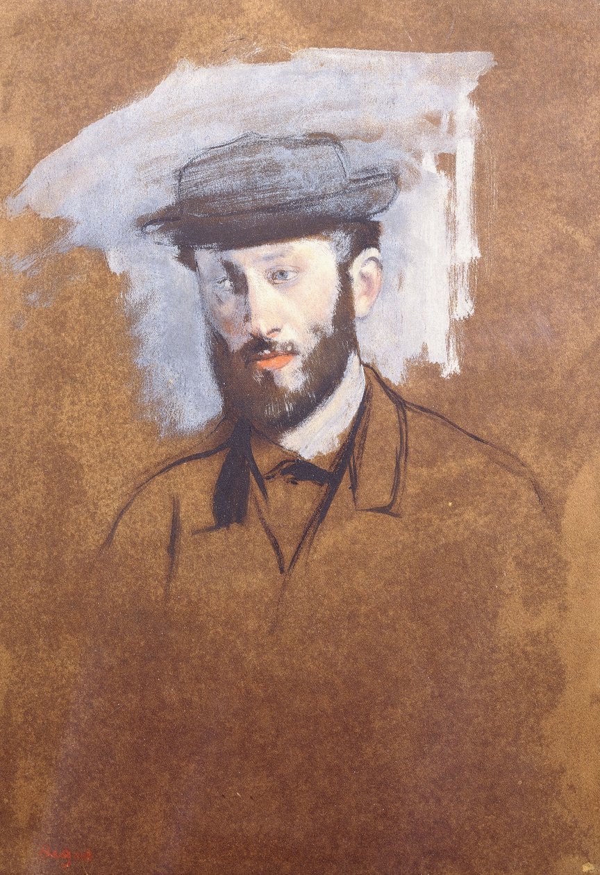 Portrett av Eugene Manet, ca. 1875 av Edgar Degas