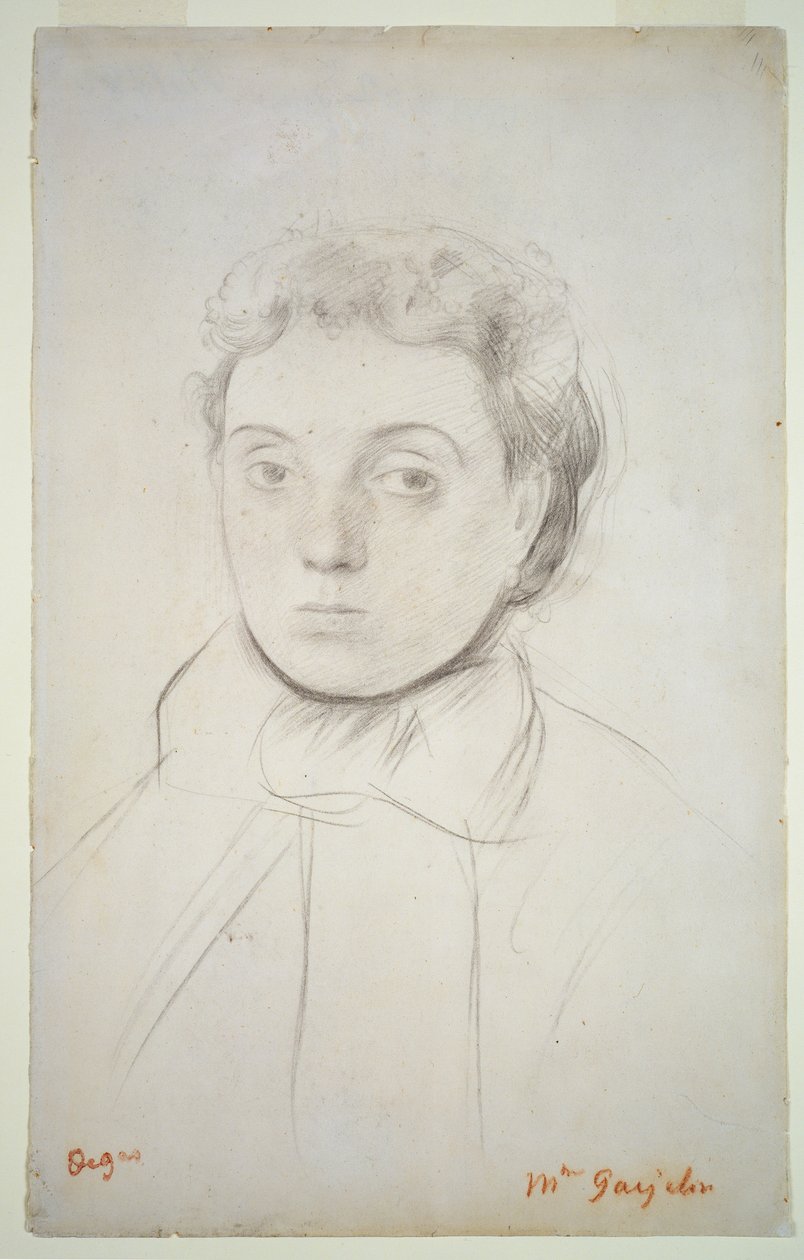 Portrett av Joséphine Gaujelin, før 1867 (kritt på papir) av Edgar Degas
