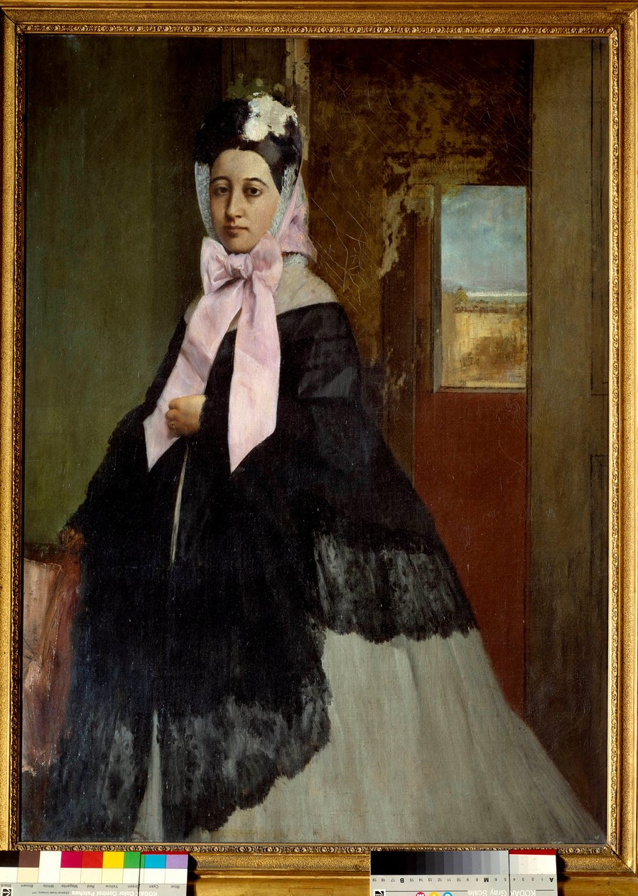 Portrett av Therese Degas, søster til kunstneren Maleri av Edgar Degas (1834-1917) 1863 Søn. 0,89 x 0,67 m Paris, musee d