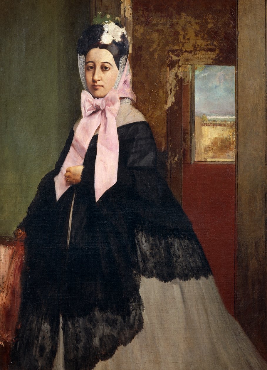 Portrett av Therese de Gas, hertuginne av Morbilli (1840–1912), kunstnerens søster av Edgar Degas