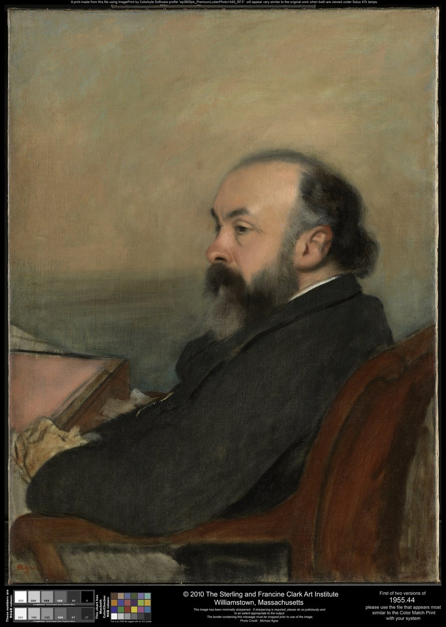 Portrett av en mann av Edgar Degas