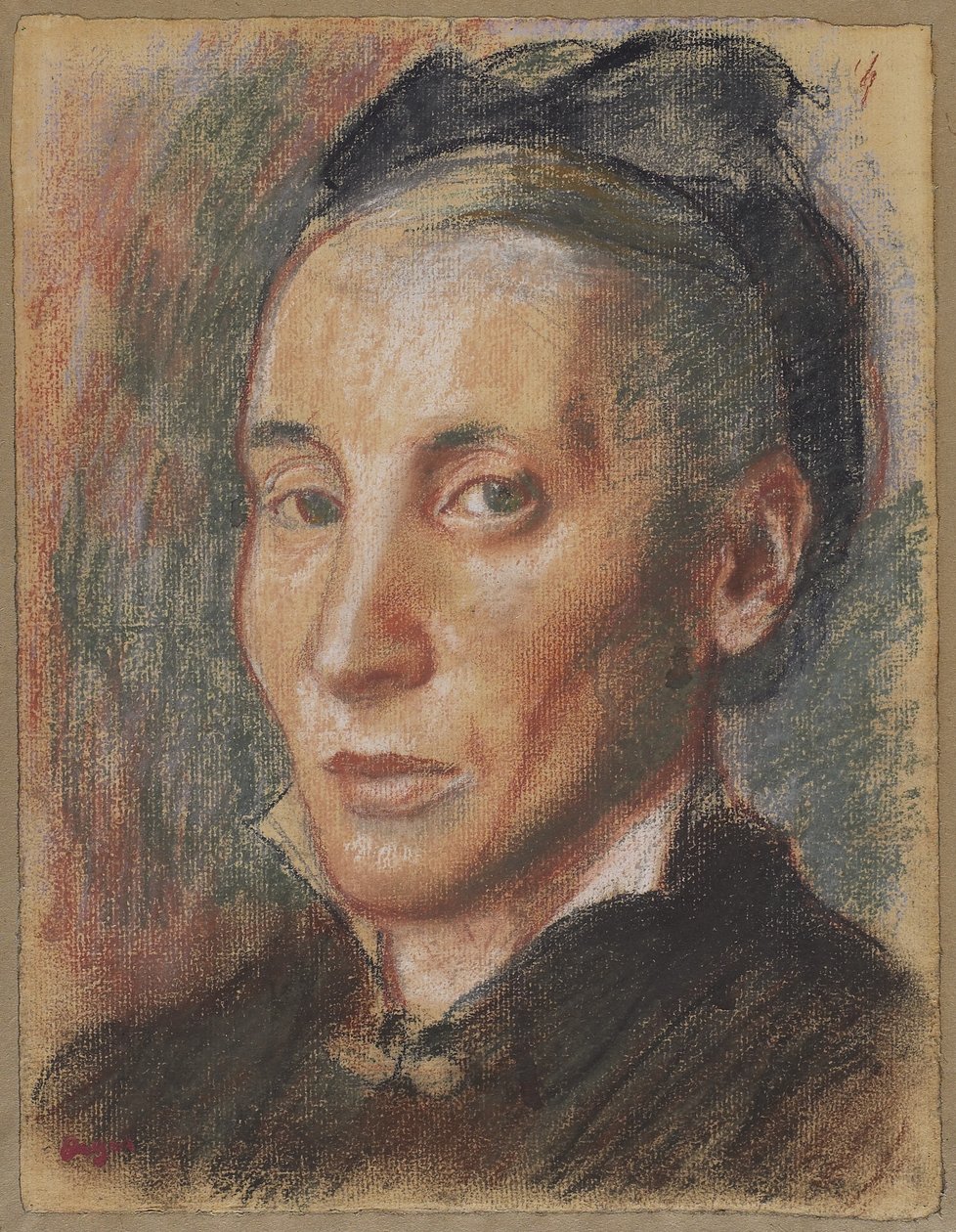 Portrait of a Woman, ca. 1881 (pastell over grafitt på lagt papir) av Edgar Degas