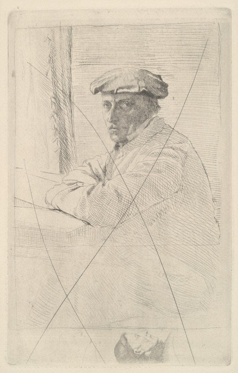 Portrett av gravøren Joseph Tourny, 1857 (kansellert etsning) av Edgar Degas