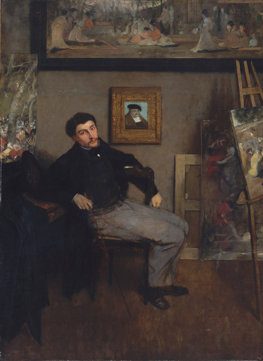 Portrett av maleren Tissot av Edgar Degas