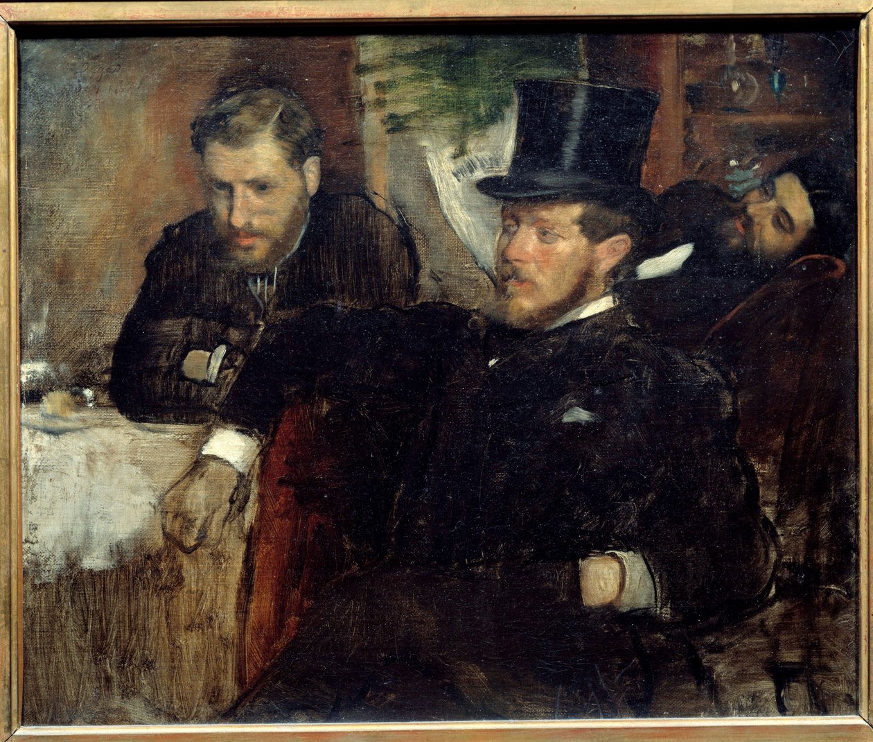 Portretter av ingeniørene Jeantaud (1840-1906), Livert og Laine (1841-1888), venner av kunstneren Maleri av Edgar Degas (1834-1917) 1871 Søn. 0,38x0,47 m Paris, musee d'Orsay av Edgar Degas