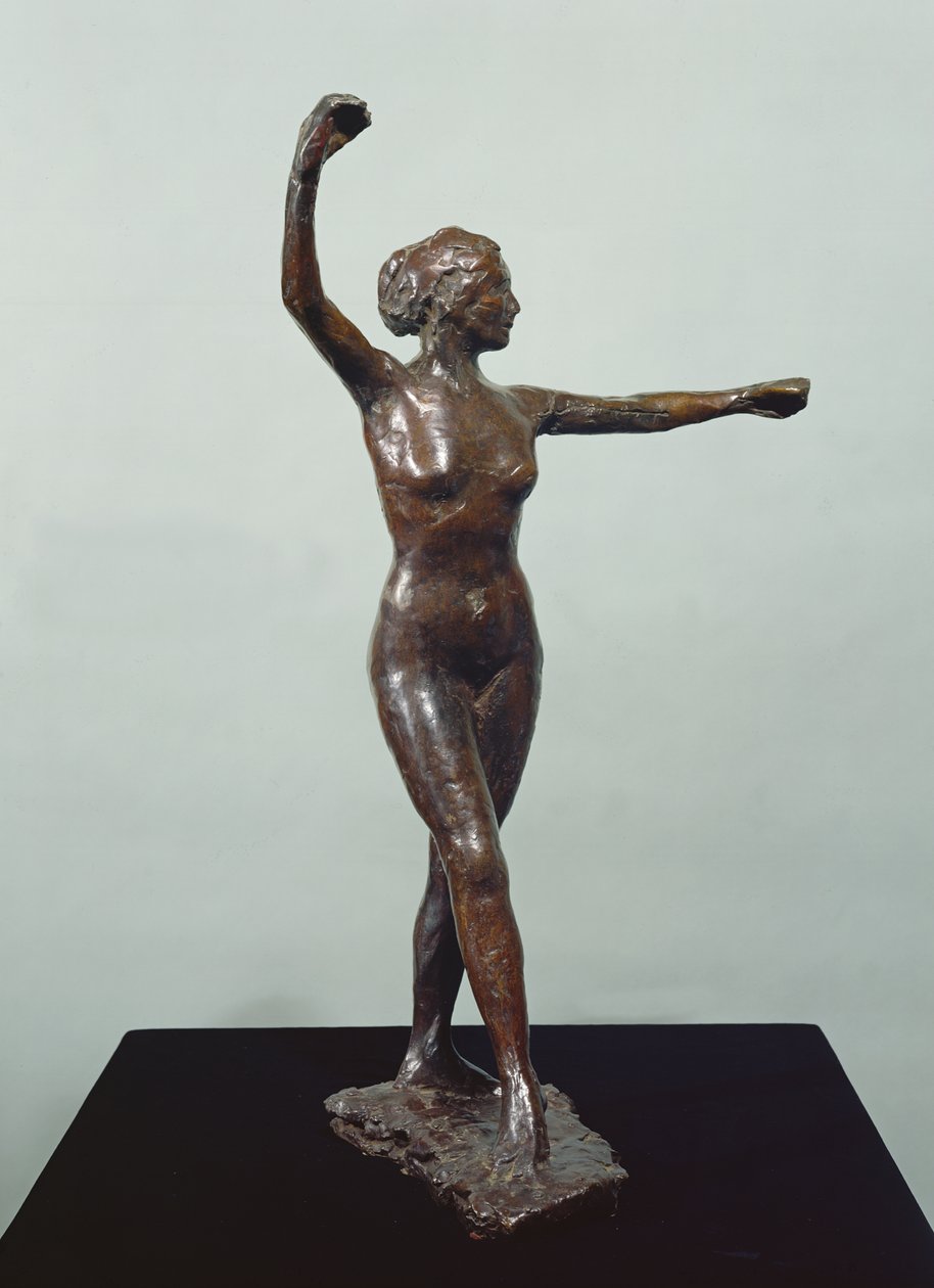 Forberedelse til dansen, høyre fot foran (bronse) av Edgar Degas