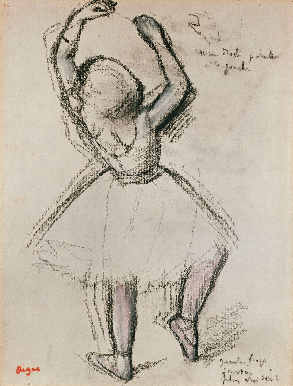 En danser sett bakfra av Edgar Degas