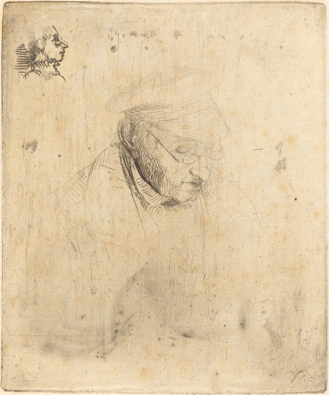 René-Hilaire de Gas, bestefar til kunstneren, 1856. av Edgar Degas