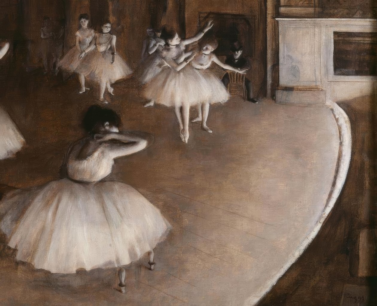 Innøving av ballett på scenen av Edgar Degas