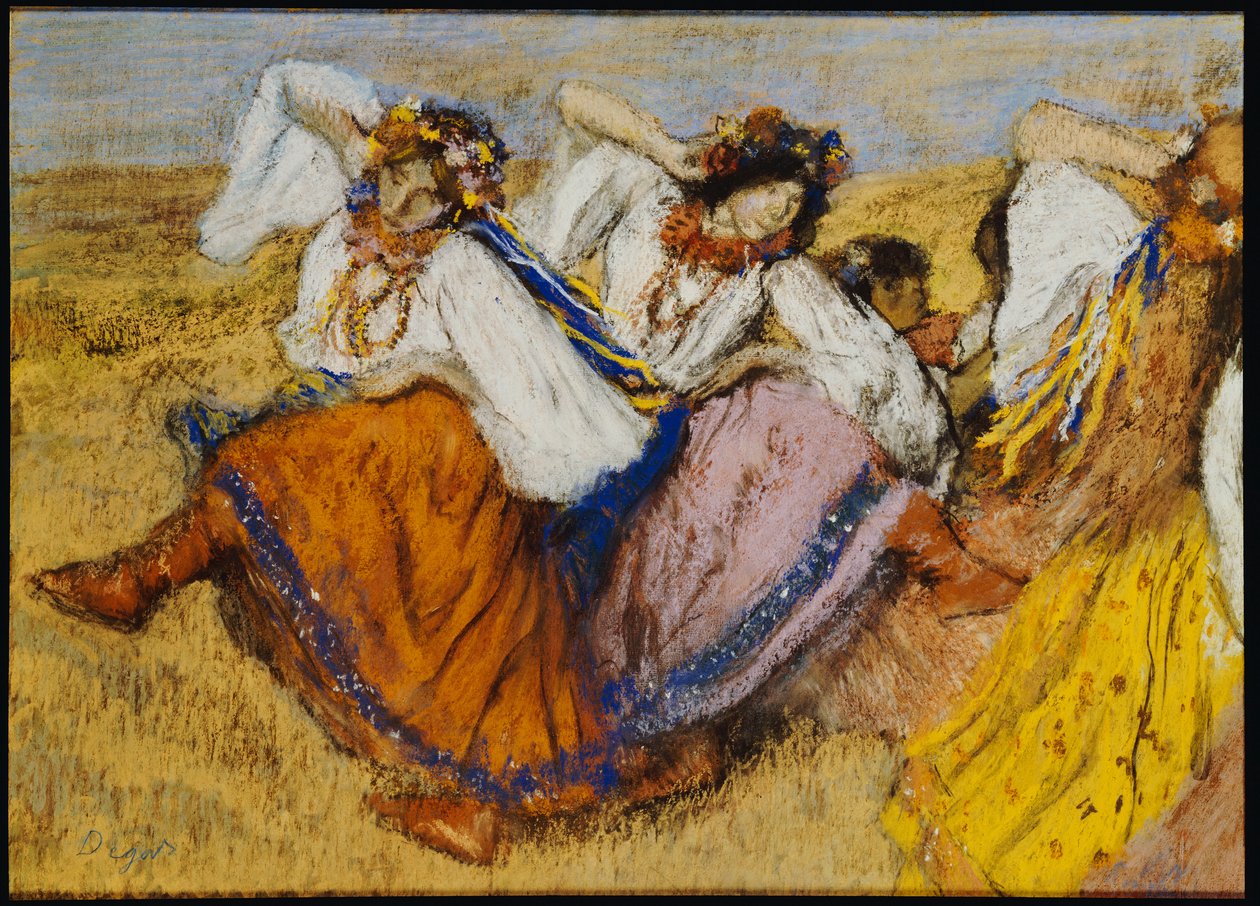 Russiske dansere, ca. 1895 av Edgar Degas