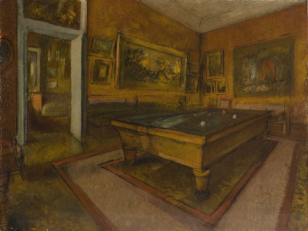 Biljardrom i Ménil-Hubert av Edgar Degas