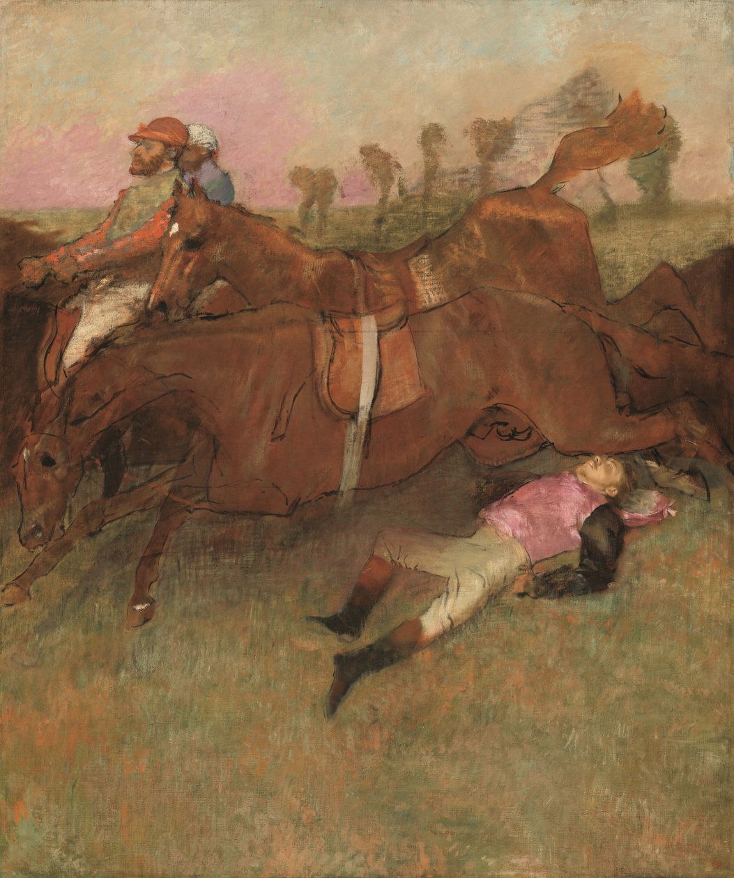 Scene fra hinderløpet: The Fallen Jockey av Edgar Degas