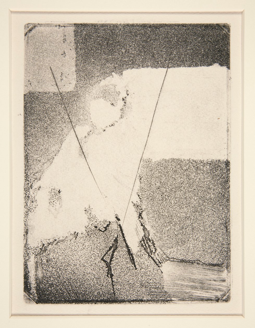 Sittende kvinne i panser og sjal av Edgar Degas