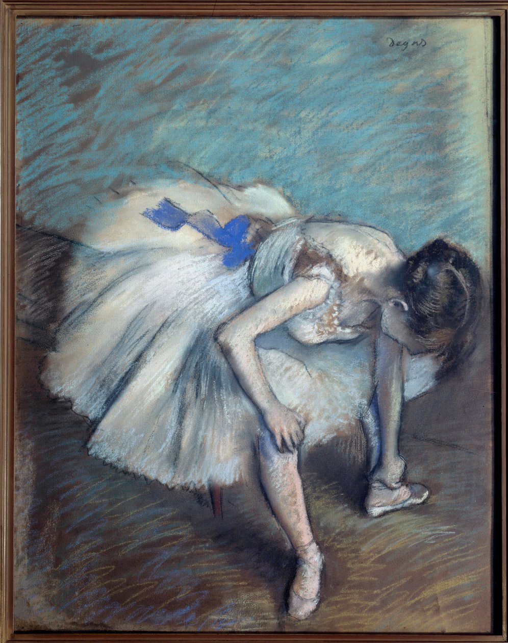 Sittende danser Pastellmaleri av Edgar Degas (1834-1917) 1881-1883 Søn. 0,62x0,49 m Paris, musee d