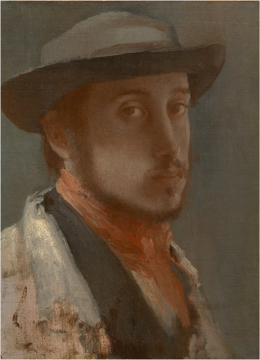 Selvportrett, ca. 1858 av Edgar Degas