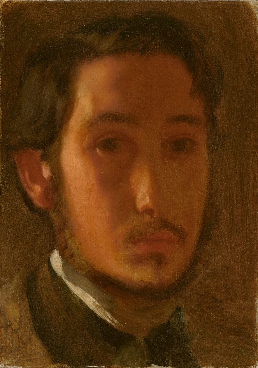 Selvportrett med hvit krage av Edgar Degas
