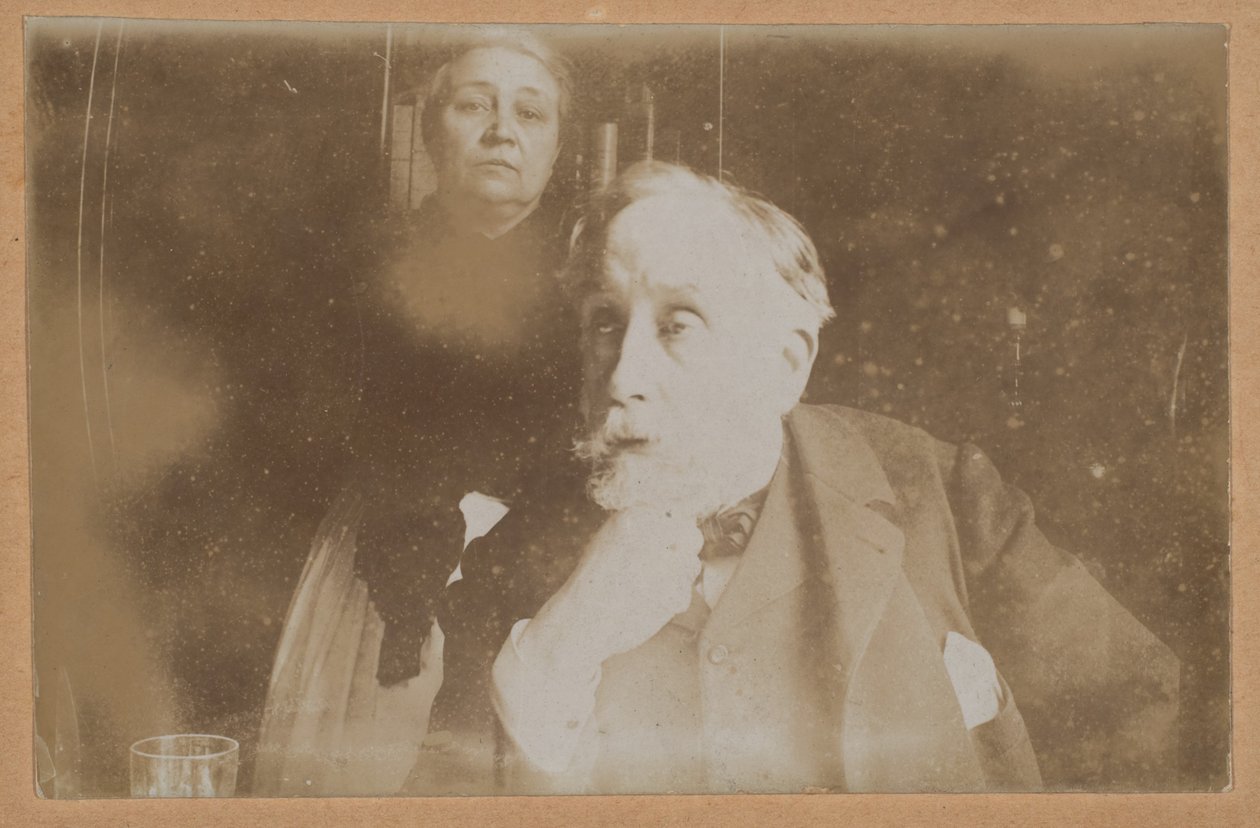 [Selvportrett med Zoé Closier] av Edgar Degas