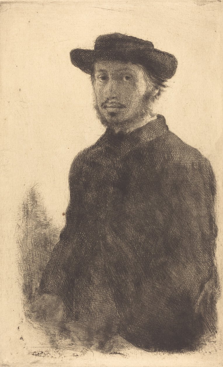 Selvportrett, ca. 1857 av Edgar Degas