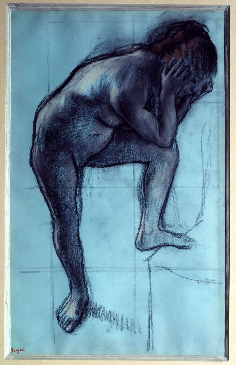 Stående naken kvinne Pastell og kull av Edgar Degas (1834-1917) 1883 Søn. 0,49x0,3 m Paris, musee d'Orsay av Edgar Degas
