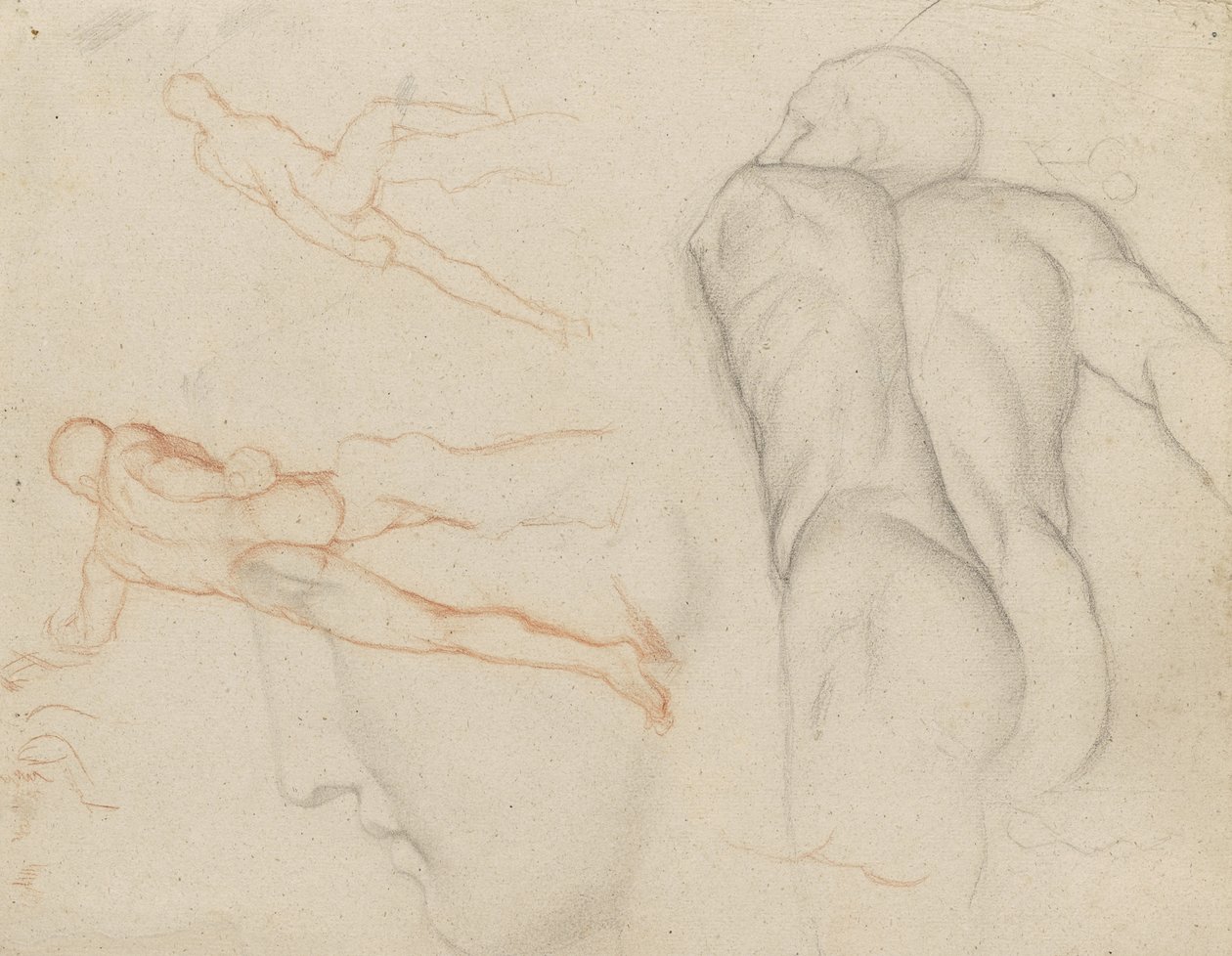 Studier av "The Borghese Gladiator", ca. 1856-57 av Edgar Degas