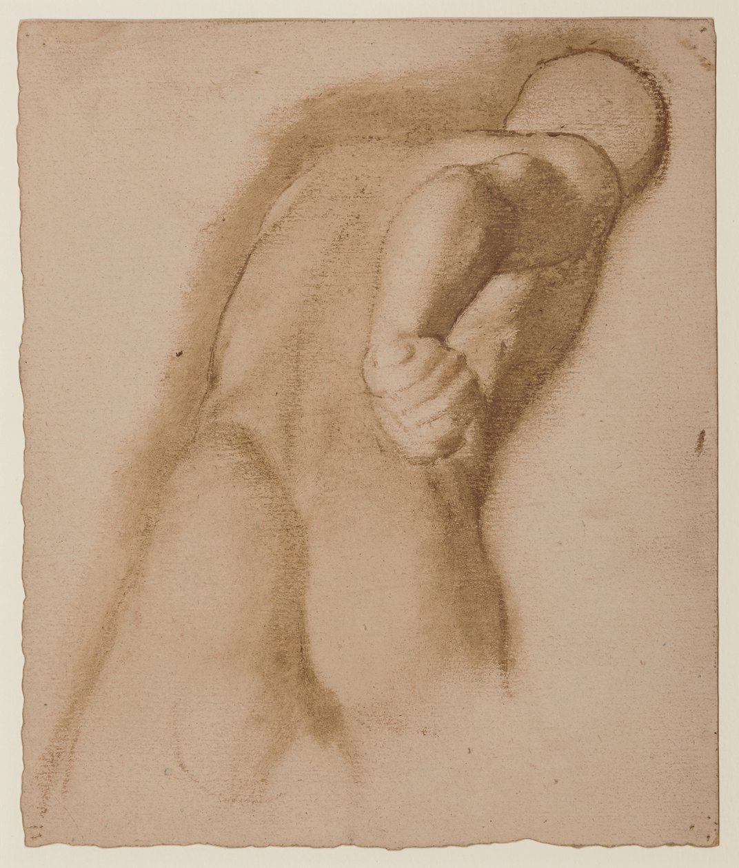 Studie etter Agasias fra Efesos, "Gladiator Borghese", ca. 1855 av Edgar Degas
