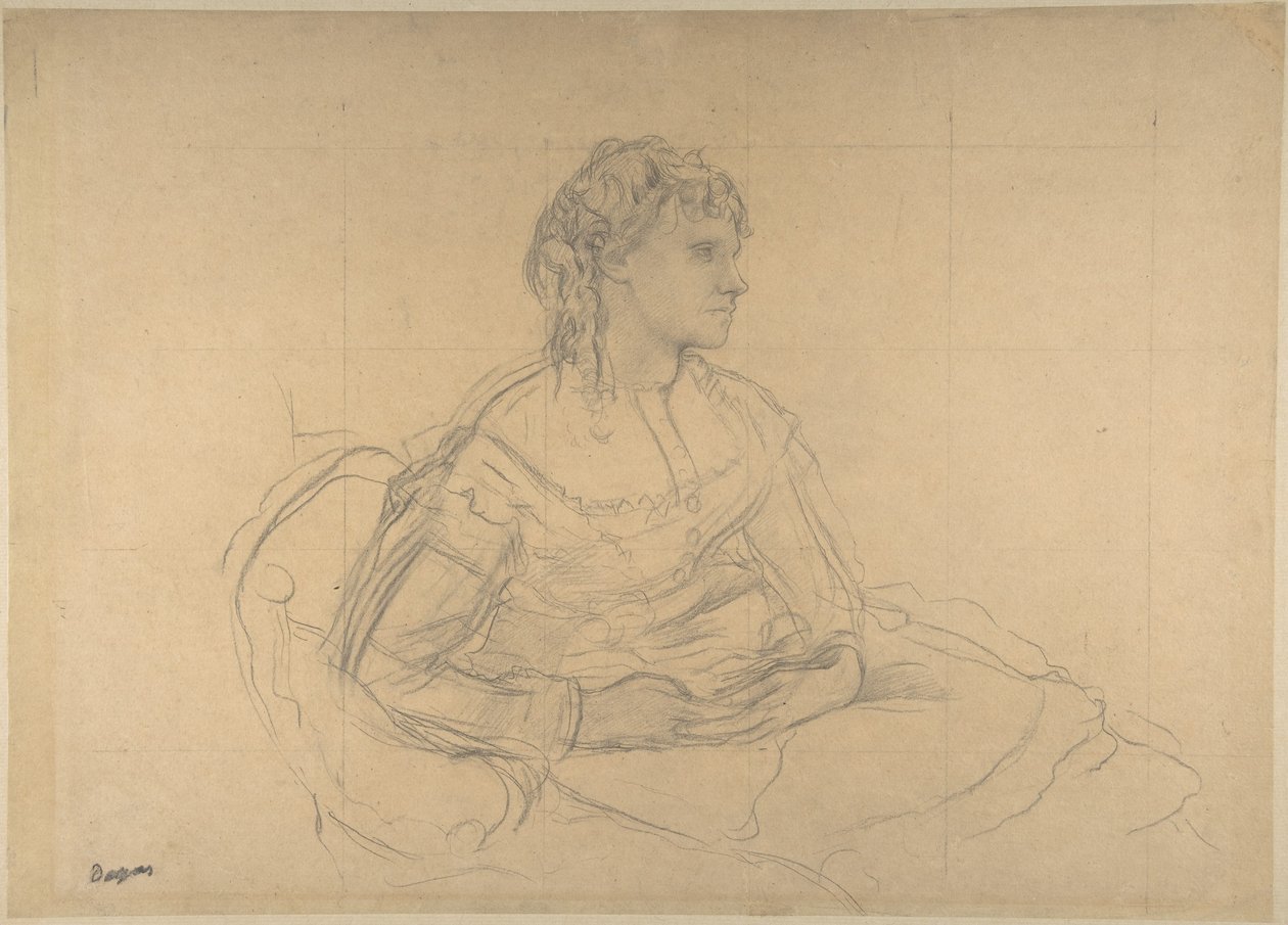 Studie til «Madame Théodore Gobillard» (Yves Morisot) av Edgar Degas