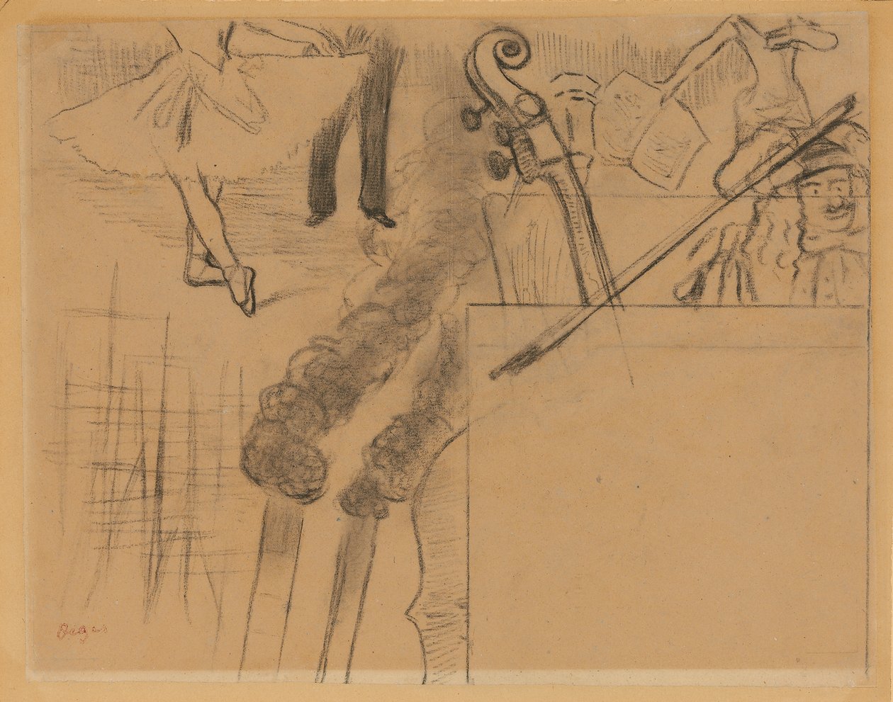 Studie for programmet for Galerie Ponsin Soiree Artistique, 15. mai 1884 av Edgar Degas