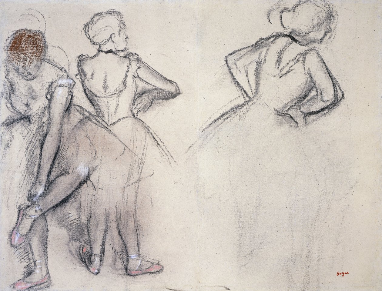 Studiet av dansere; Studie av dansere, av Edgar Degas