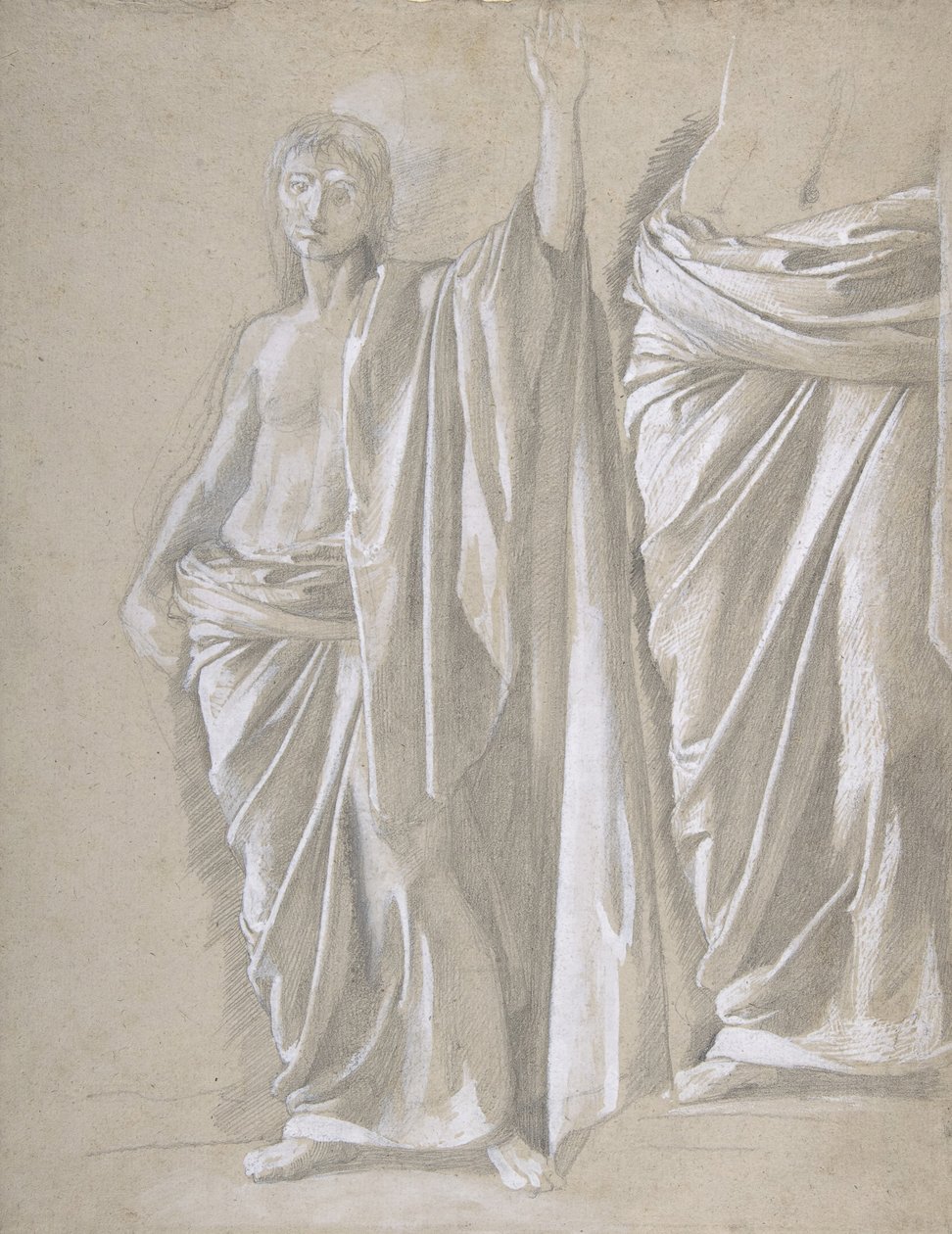 Studie av en drapert figur, 1857-58. av Edgar Degas