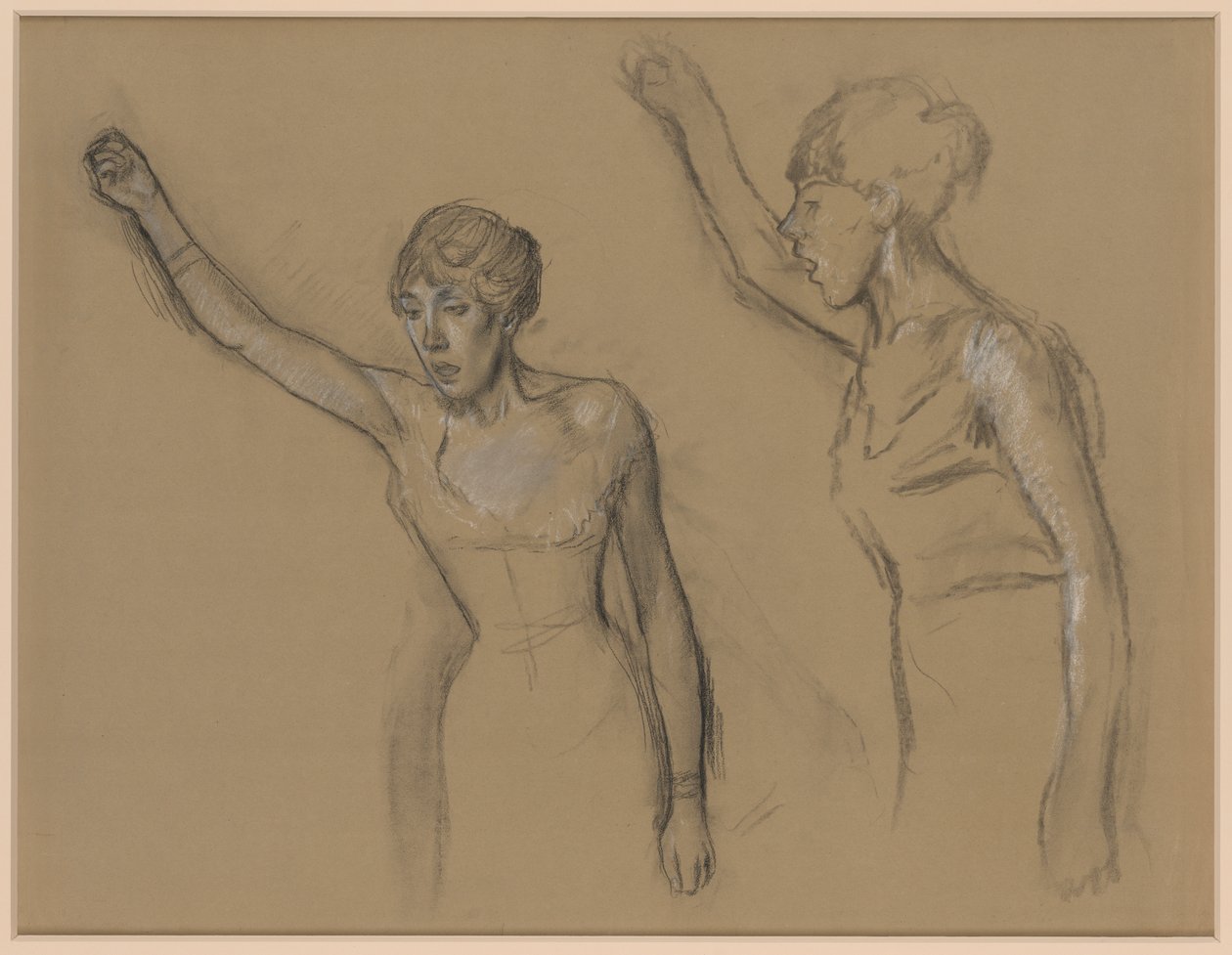 Studie av en sanger av Edgar Degas