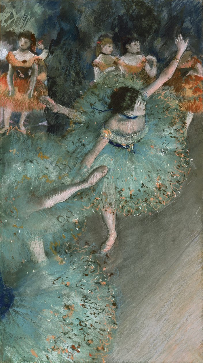 Svajende danserinne (danserinne i grønt) av Edgar Degas