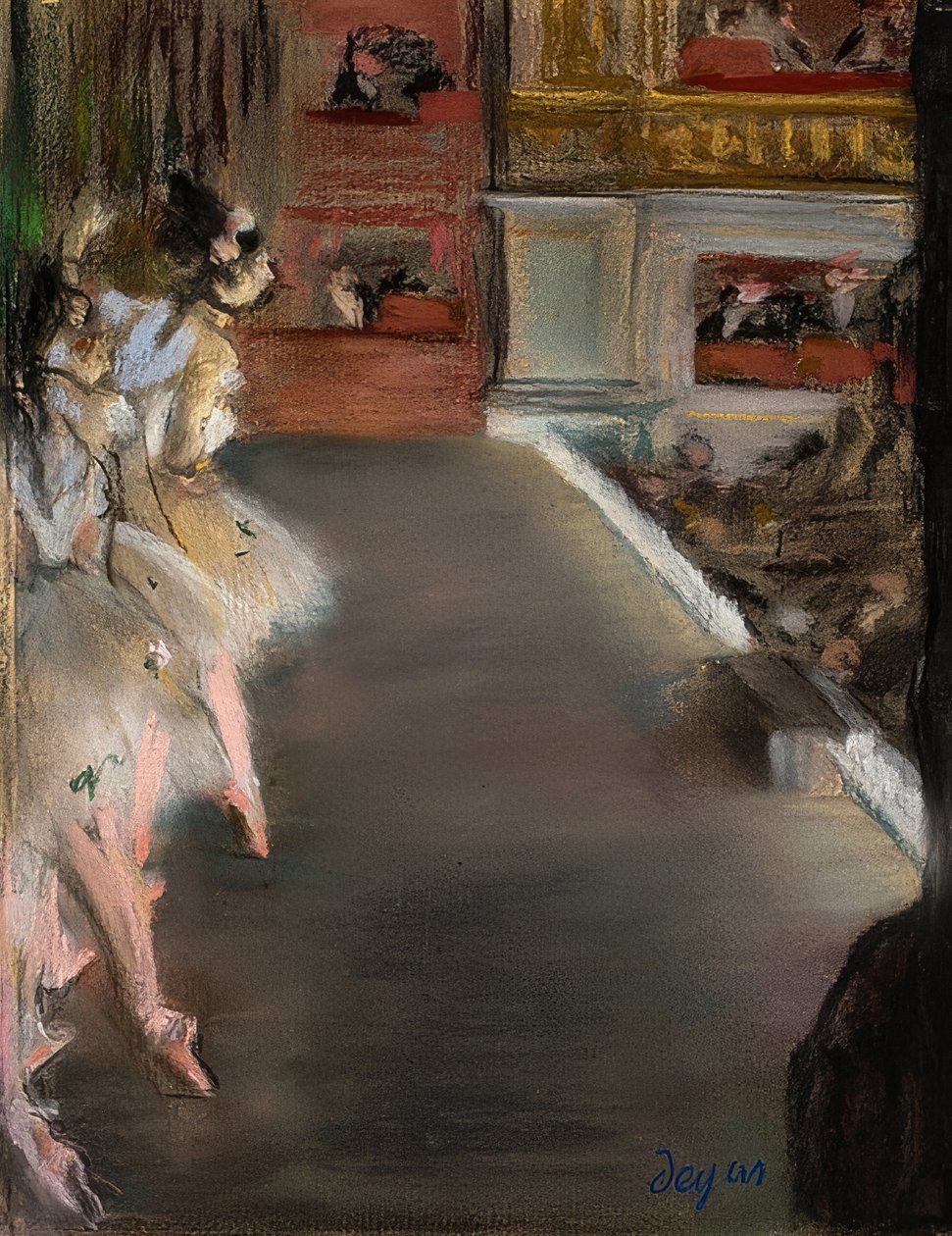Dansere i den gamle operaen. Rundt 1877 av Edgar Degas