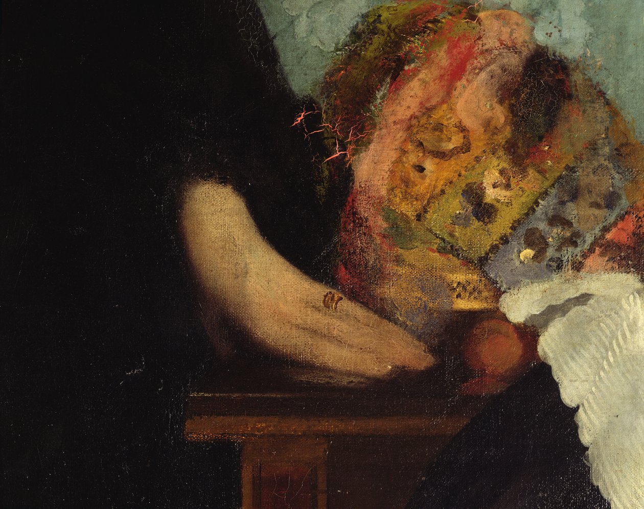 The Bellelli Family, detalj av hender, 1858-67 olje på lerret detalj av 16122 av Edgar Degas