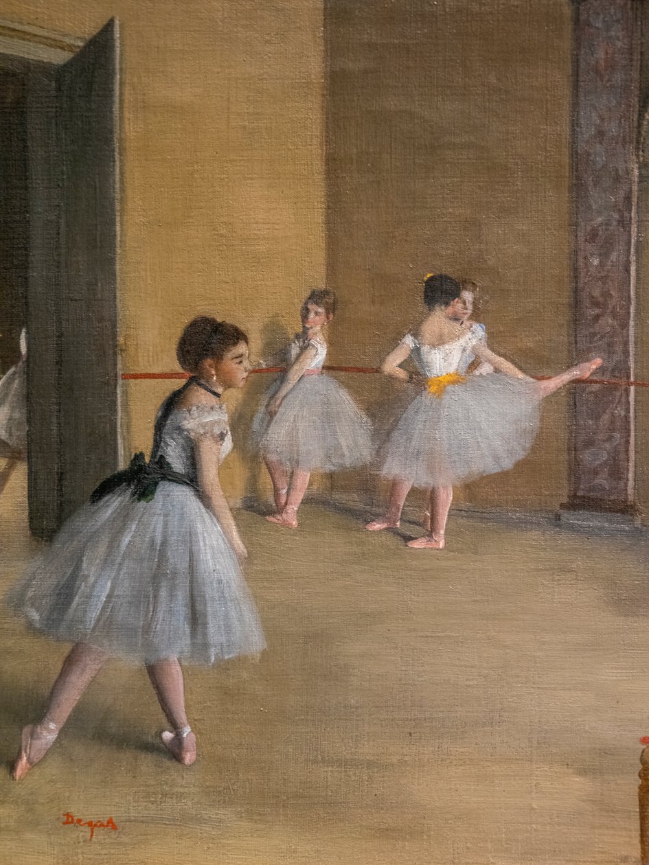 The Dance Lecon (detalj). 1872. Olje på lerret. av Edgar Degas