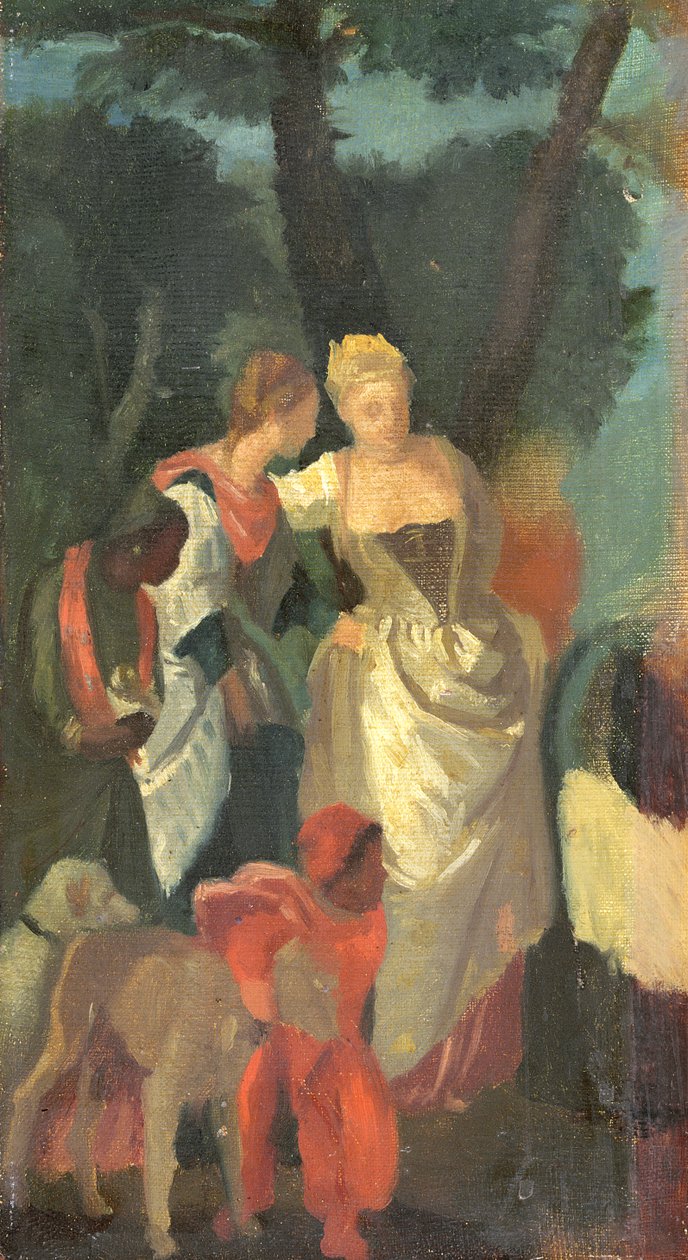 Funnet av Moses, etter et maleri av Veronese, sent på 1860-tallet av Edgar Degas