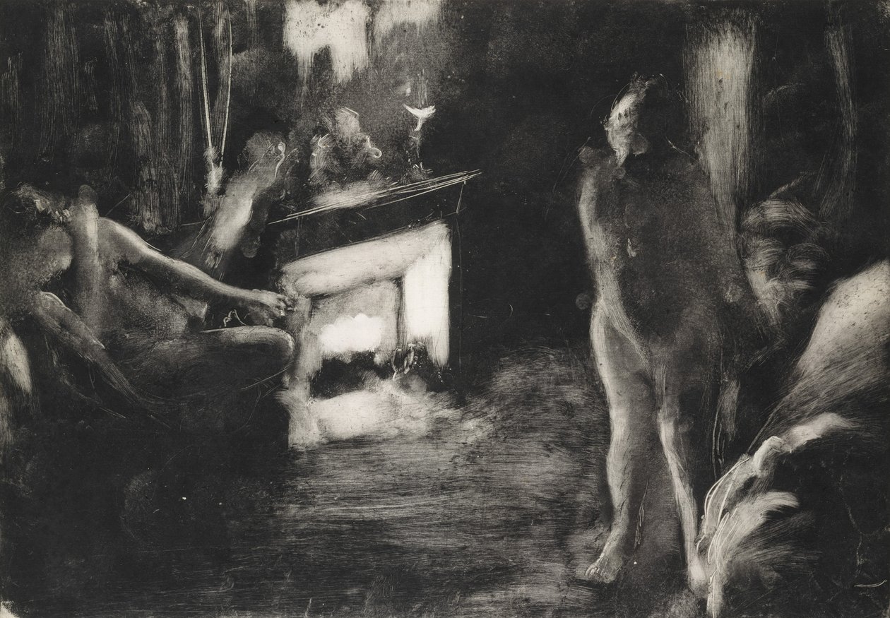 The Fireside, ca. 1876-77. av Edgar Degas