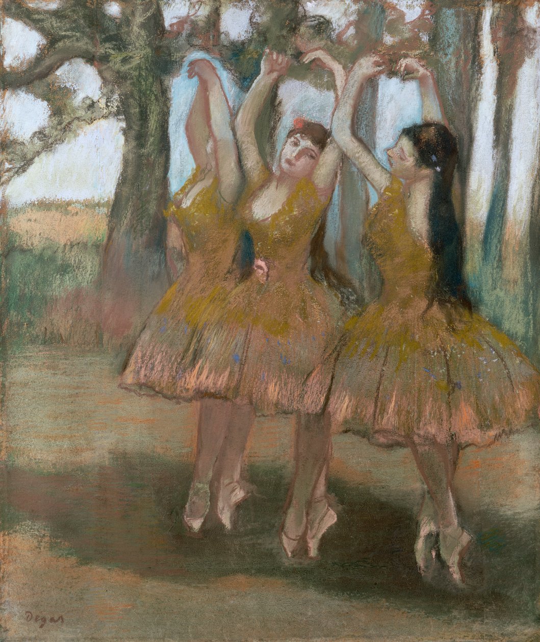 Den greske dansen, ca. 1881 av Edgar Degas
