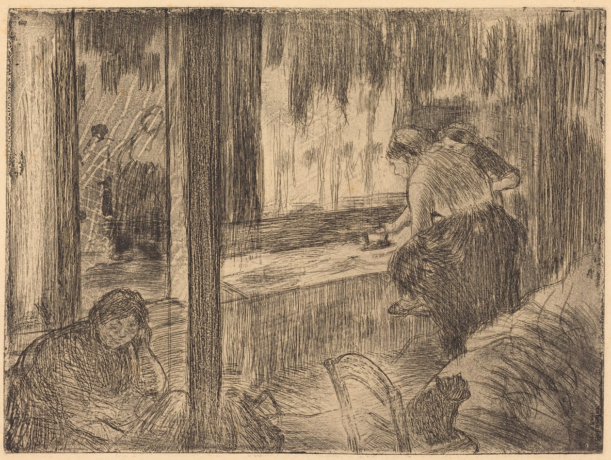 The Laundresses (Vaskemødrene (Stryking)) av Edgar Degas