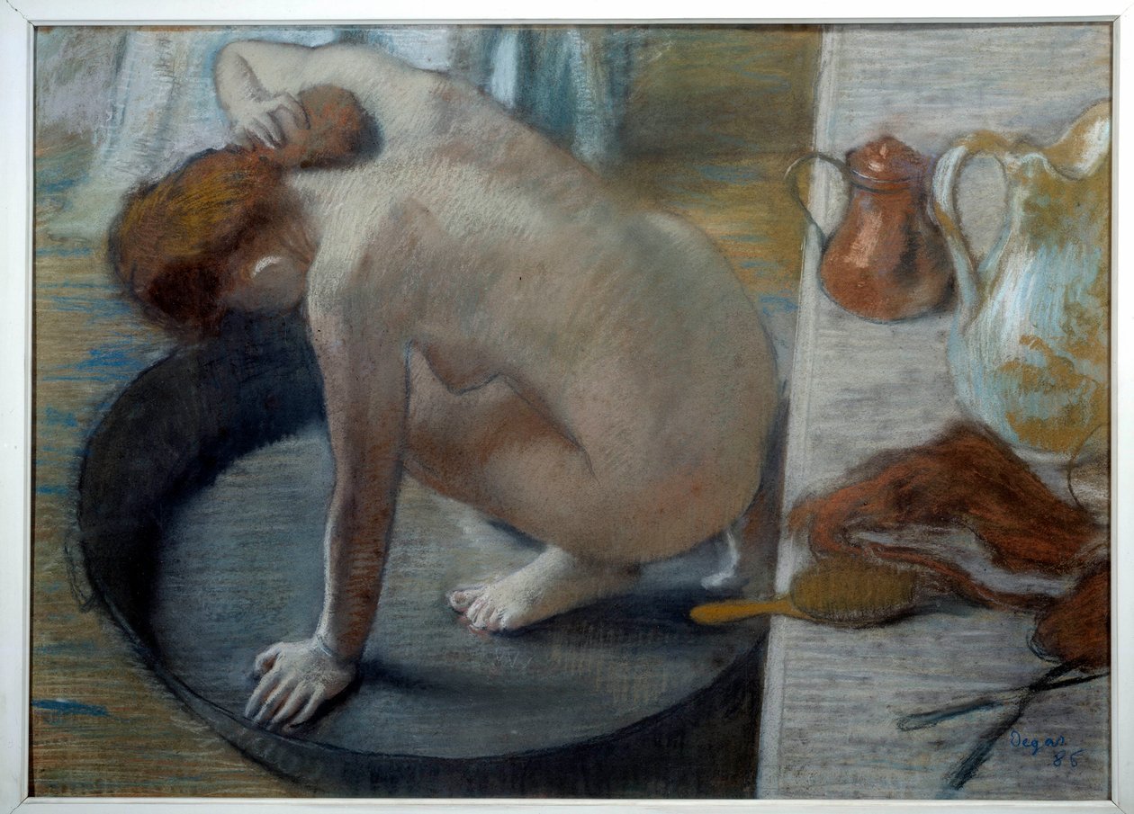 Pastellkaret av Edgar Degas (1834-1917). 1886. Søn. 0,60 x 0,83 m. Paris, Musee d