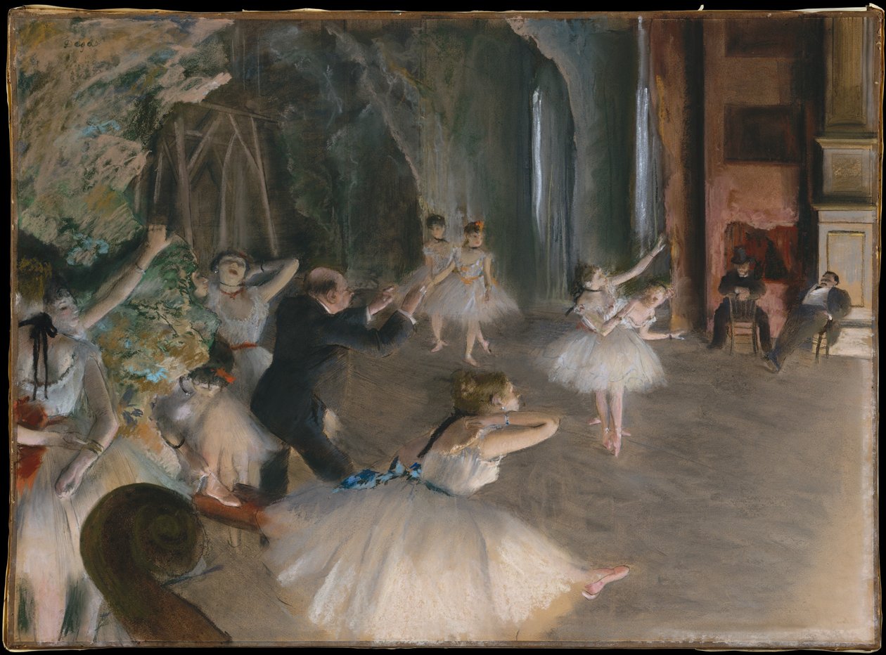 Prøven på scenen av Edgar Degas