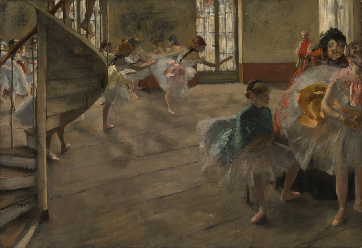The Rehearsal, ca. 1877 (olje på lerret) av Edgar Degas