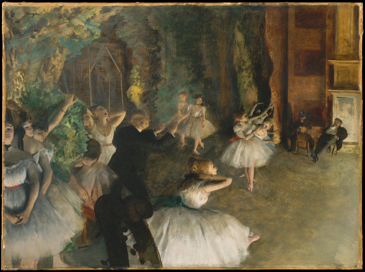 Ballettprøven på scenen av Edgar Degas