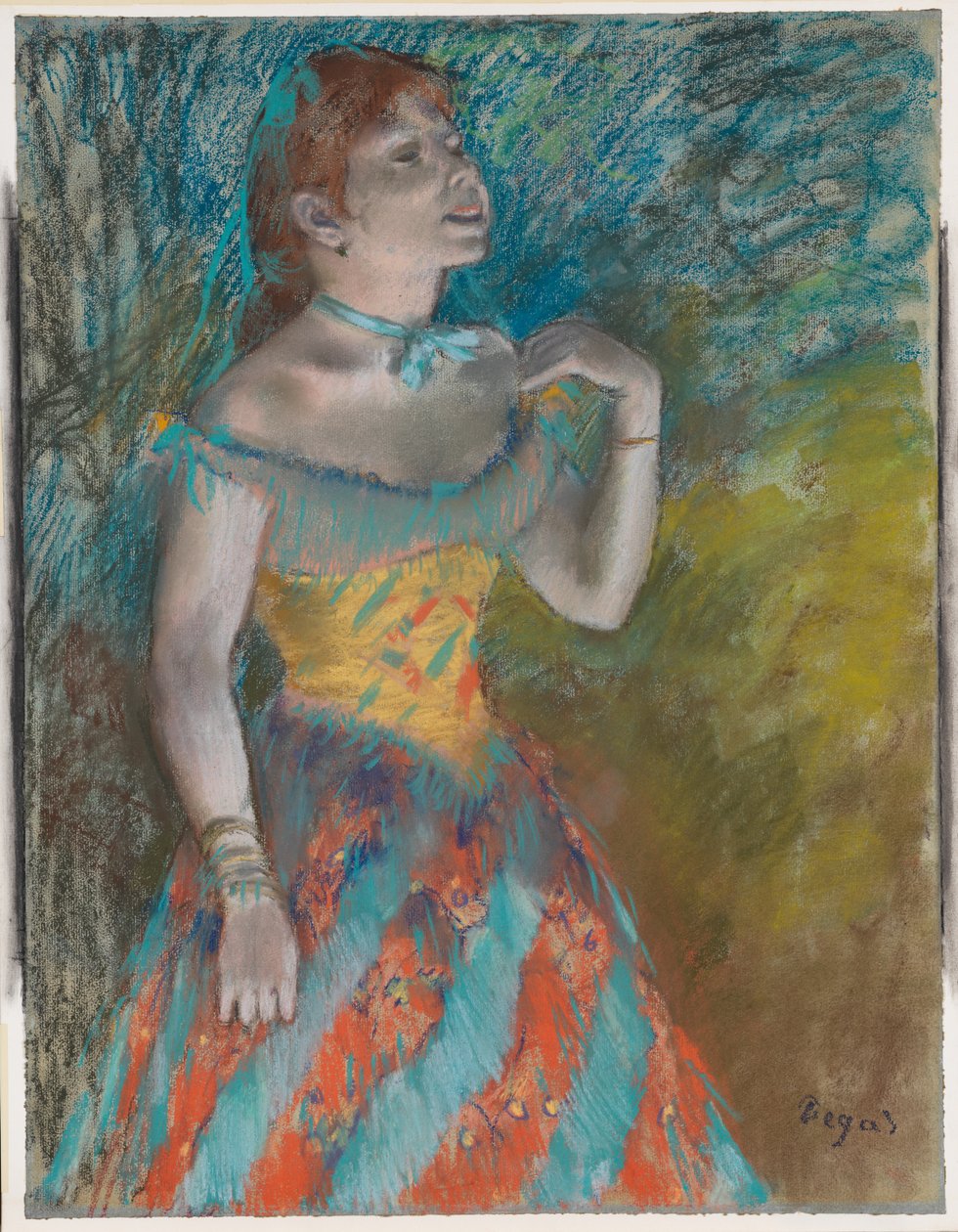 Sangerinnen i grønt av Edgar Degas