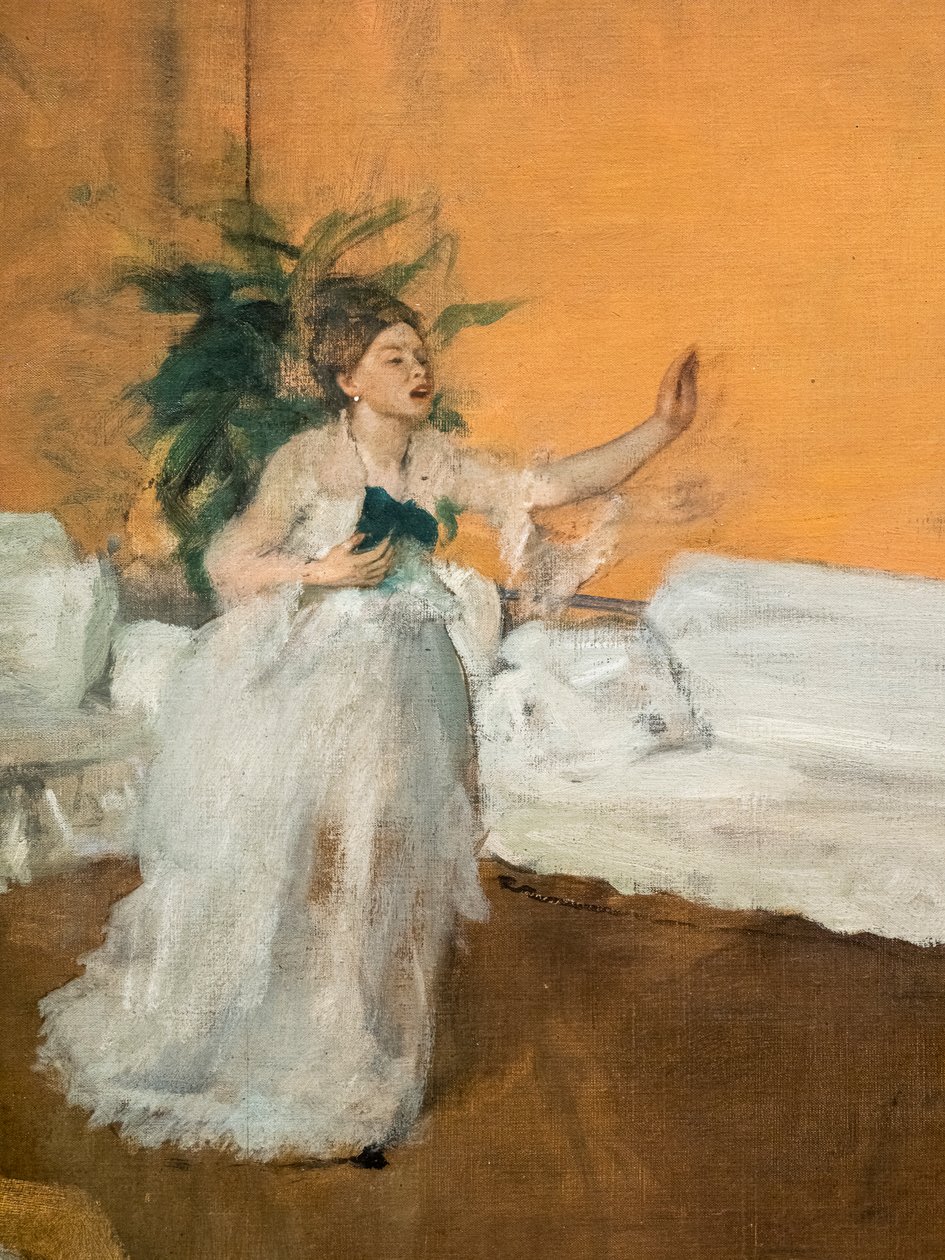 Sangrepetisjonen (detalj). Omkring 1869. Olje på lerret. av Edgar Degas